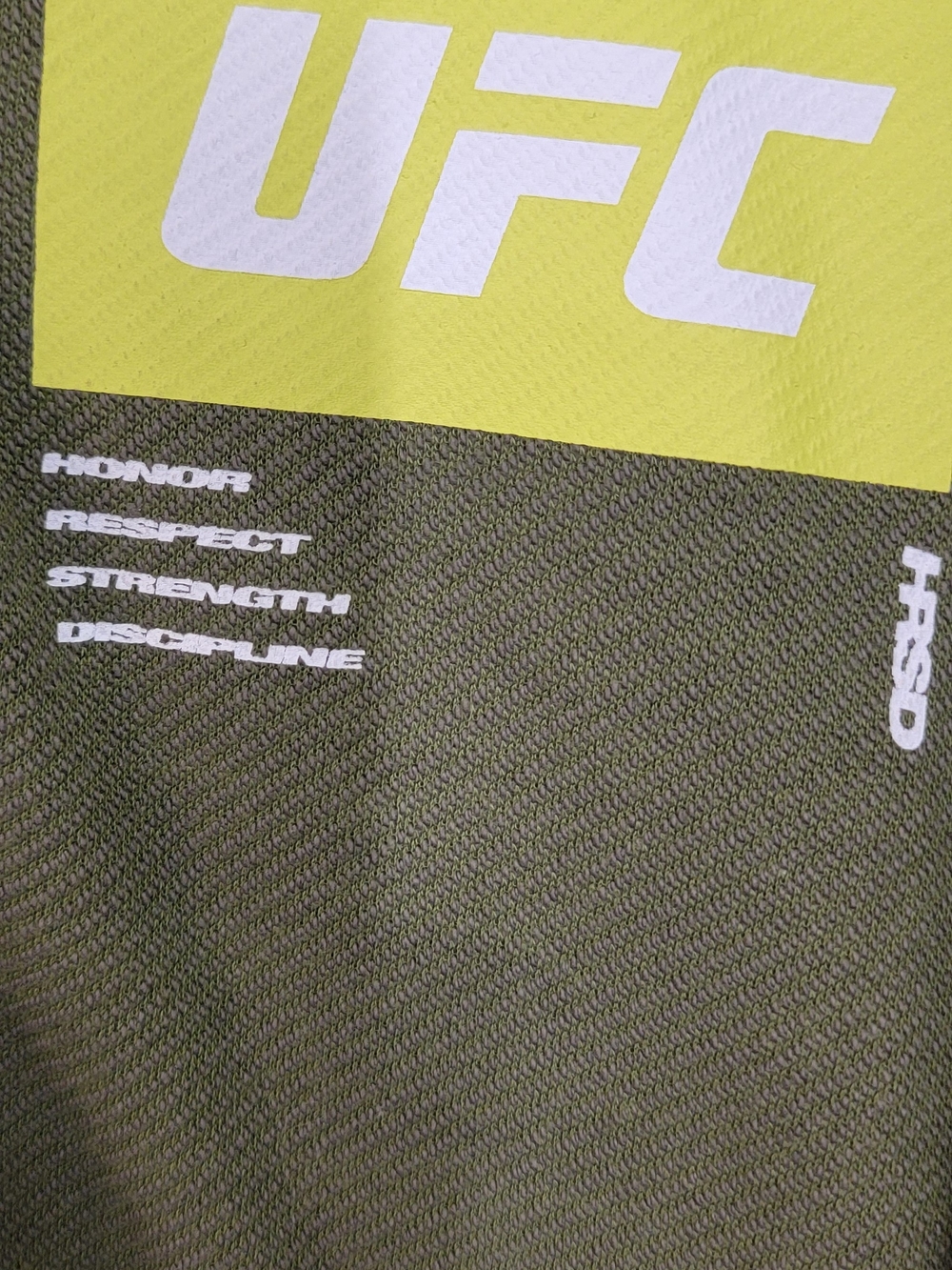 Reebok Men's Olive Green Full-Zip Hoodie with Yellow Logo - Picture 5 of 9